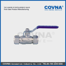 Lever handle female forged brass ball valve with aluminum plastics connector